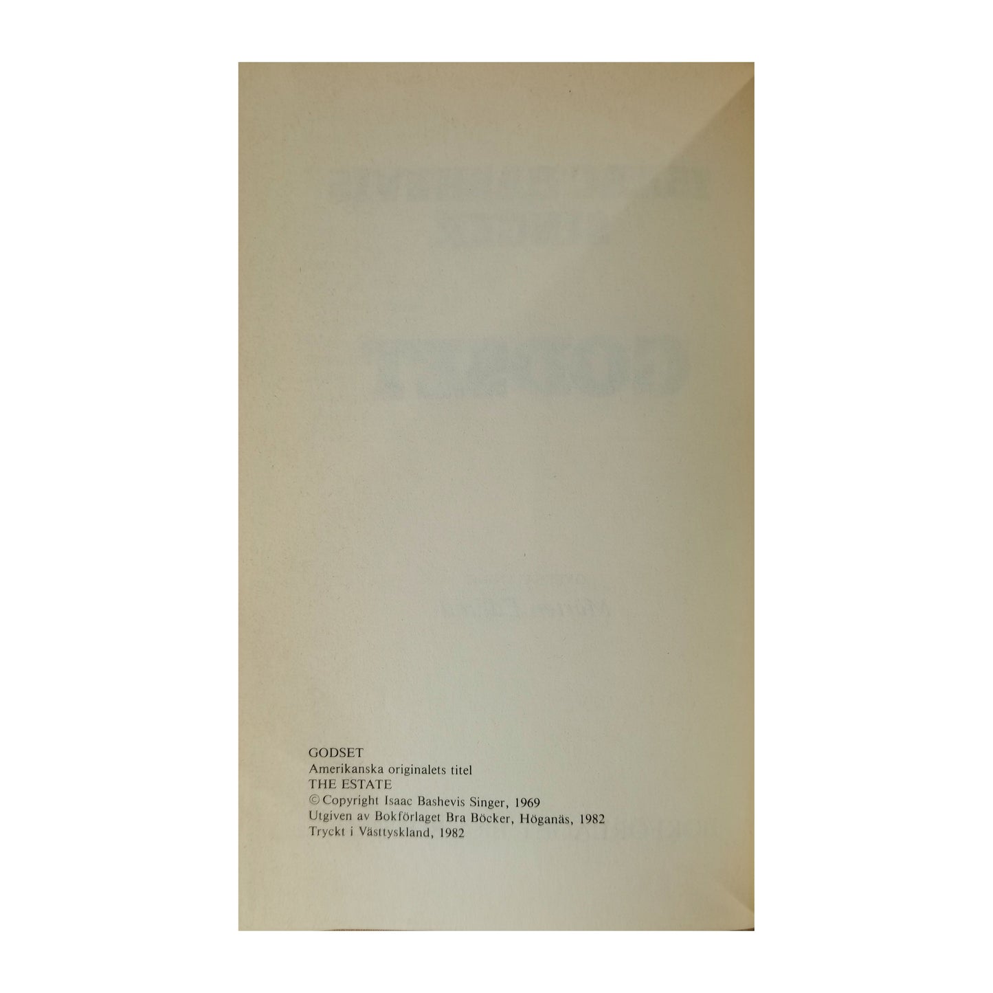 Isaac Bashevis Singer: Godset