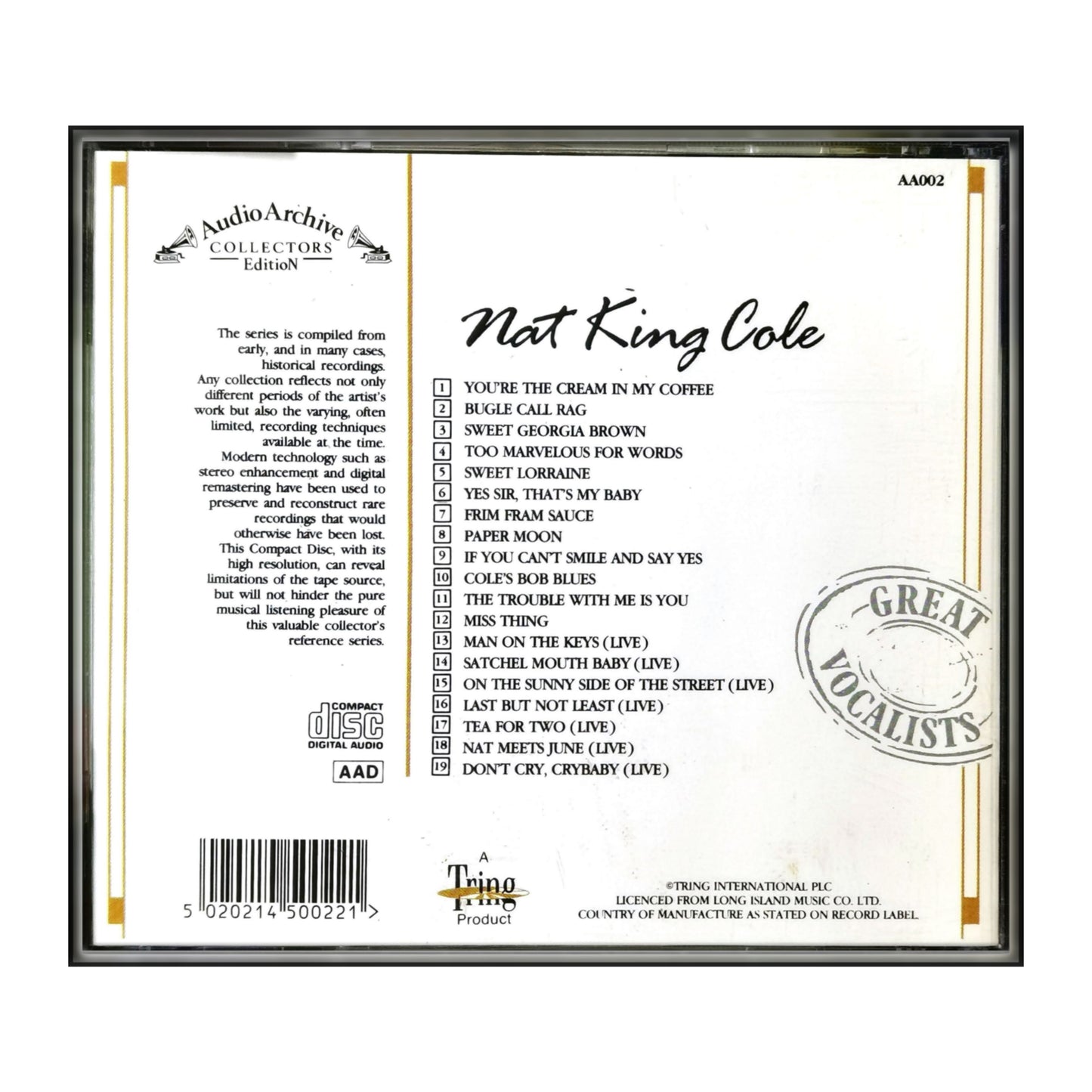 Nat King Cole: 19 Reflective Recordings