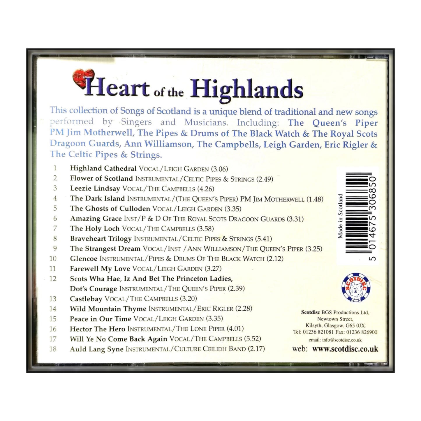 Heart Of The Highlands: The Great Celtic Anthems Of Scotland