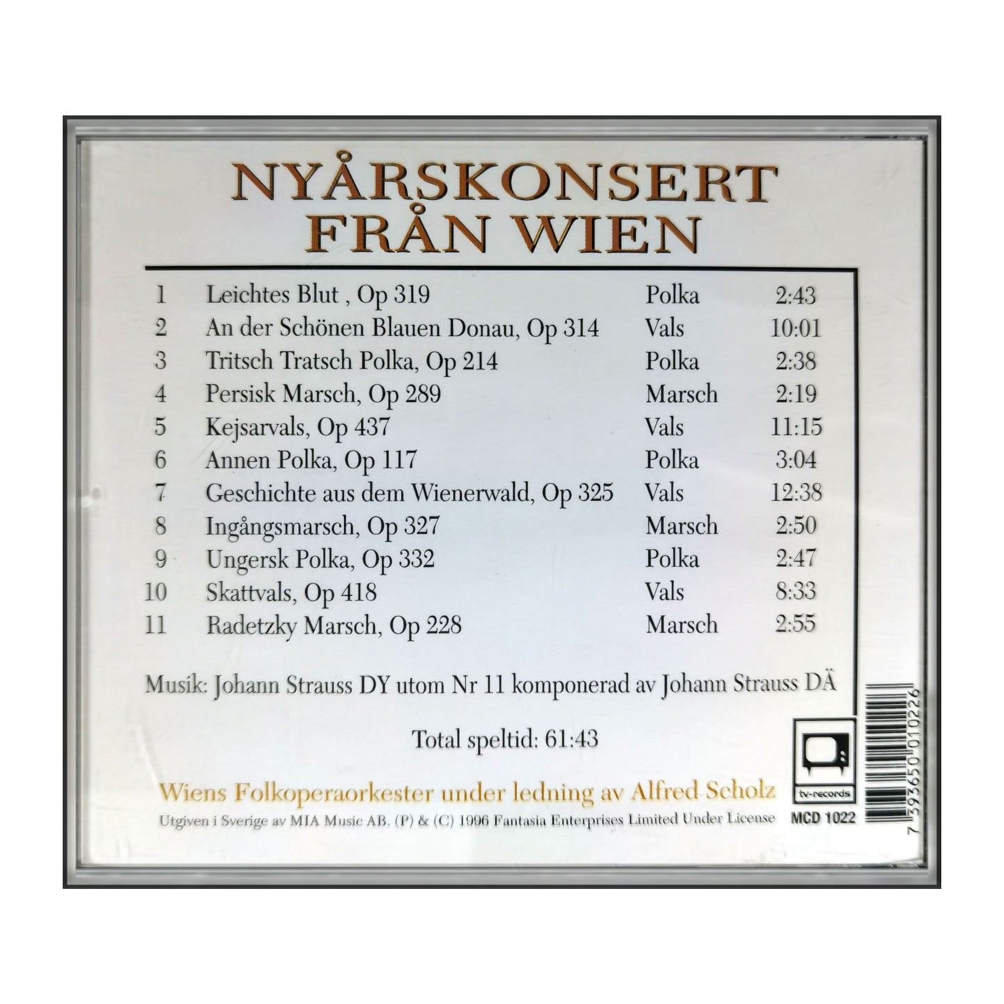 Alfred Scholz & Wiens Folkoperaorkester: Nyårskonsert Från Wien