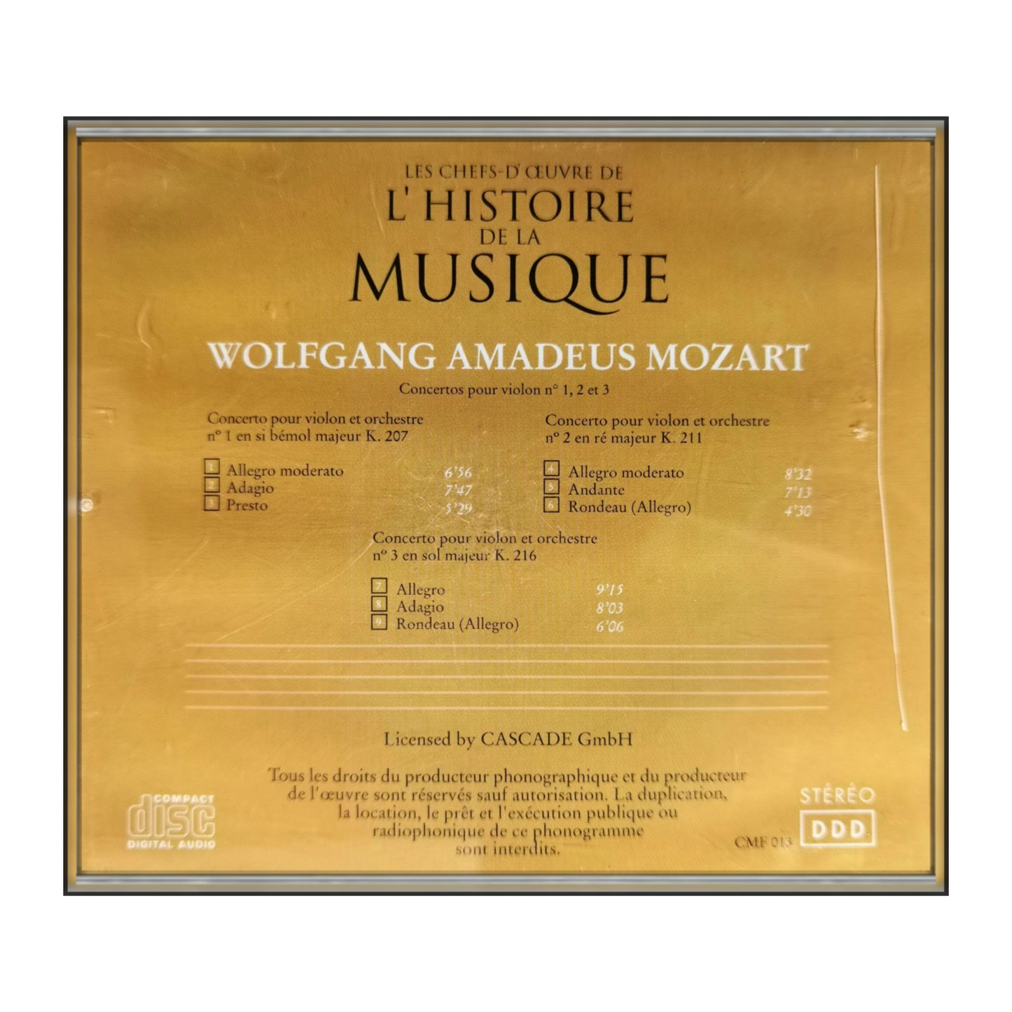 Mozart: Concertos Pour Violon No 1-3