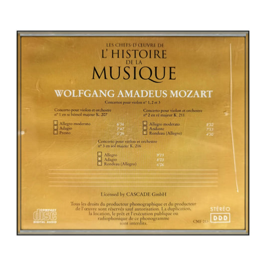 Mozart: Concertos Pour Violon No 1-3