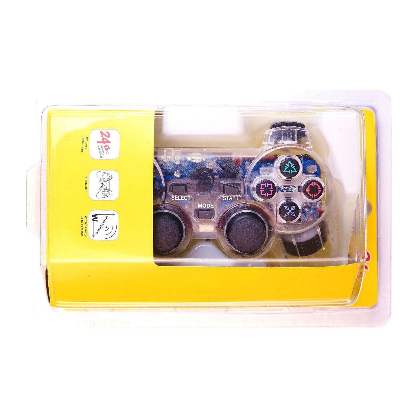 PlayStation 2: Controller Wireless (WHITE TRANSPARENT)