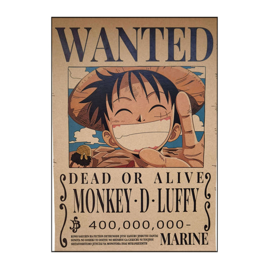 One Piece: Wanted Poster Monkey D. Luffy 400000000 (420mm x 285mm)