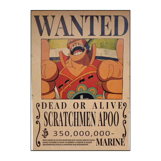 One Piece: Wanted Poster Scratchmen Apoo 350000000 (420mm x 285mm)