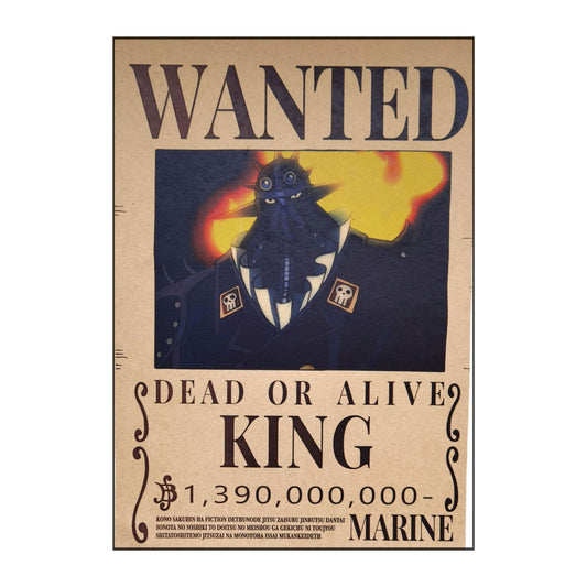 One Piece: Wanted Poster King 1390000000 (420mm x 285mm)