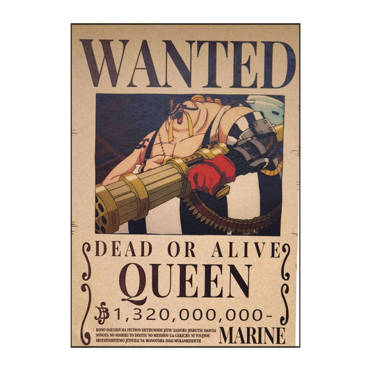 One Piece: Wanted Poster Queen 1320000000 (420mm x 285mm)