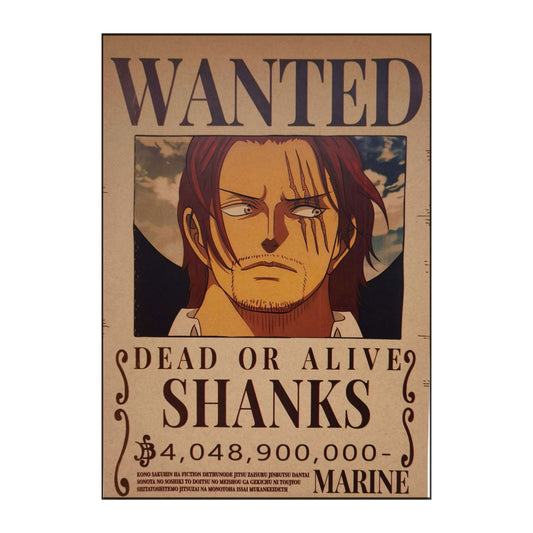 One Piece: Wanted Poster Shanks 4048900000 (420mm x 285mm)