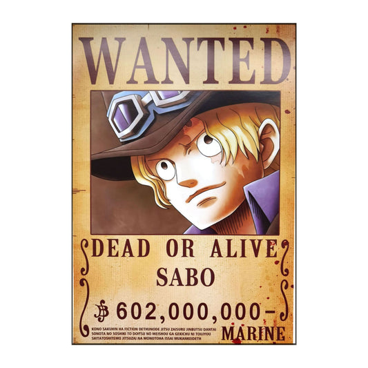 One Piece: Wanted Poster Sabo 602000000 (420mm x 285mm)