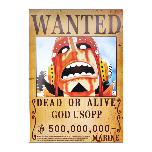 One Piece: Wanted Poster God Usopp 500000000 (420mm x 285mm)