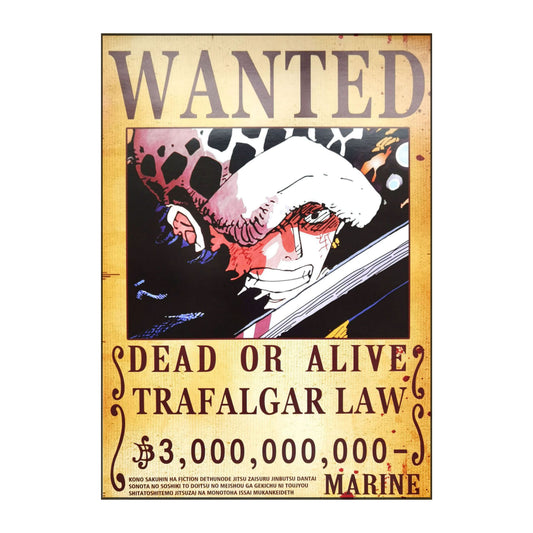 One Piece: Wanted Poster Trafalgar D. Water Law 3000000000 (ART2) (420mm x 285mm)