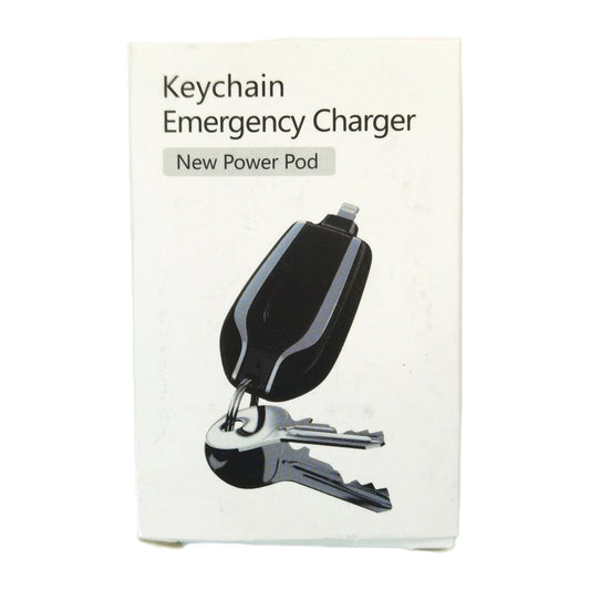 Keychain Emergency Charger: USB Type C (Black)