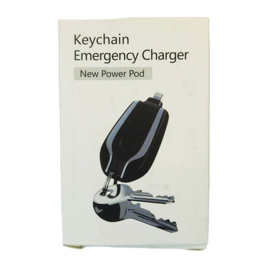 Keychain Emergency Charger: Lightning (Black)
