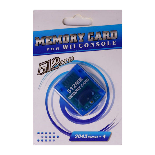 Nintendo WII: Memory Card (512MB) (BLUE TRANSPARENT)