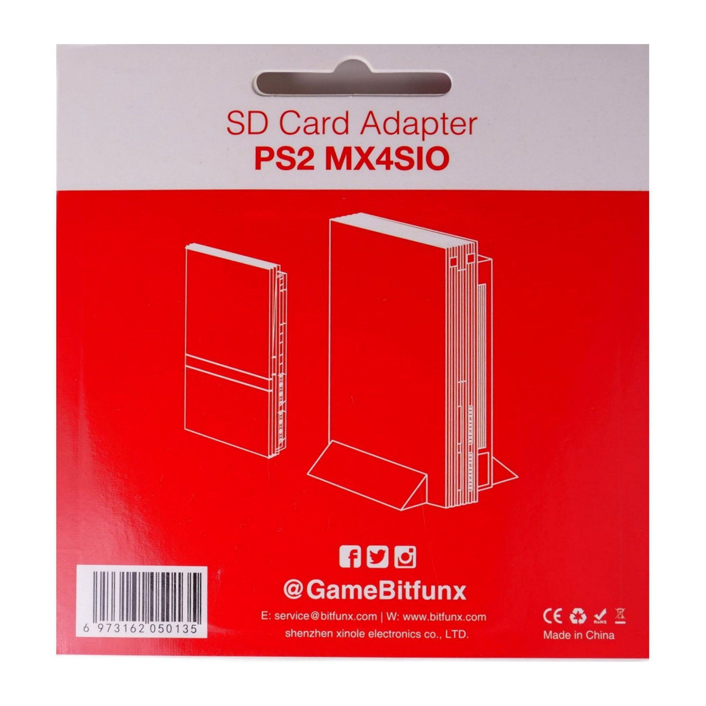PlayStation 2: Memory Card TF Adapter (WHITE TRANSPARENT)