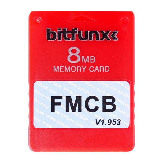 PlayStation 2: Memory Card (8MB) FMCB V1.953 (Red) PS2