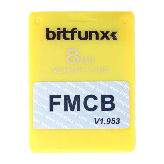 PlayStation 2: Memory Card (8MB) FMCB V1.953 (Yellow) PS2
