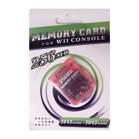 Nintendo WII: Memory Card (256MB) (RED TRANSPARENT)