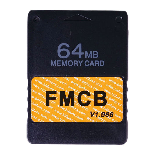 PlayStation 2: Memory Card (64MB) FMCB V1.966 (Black) PS2