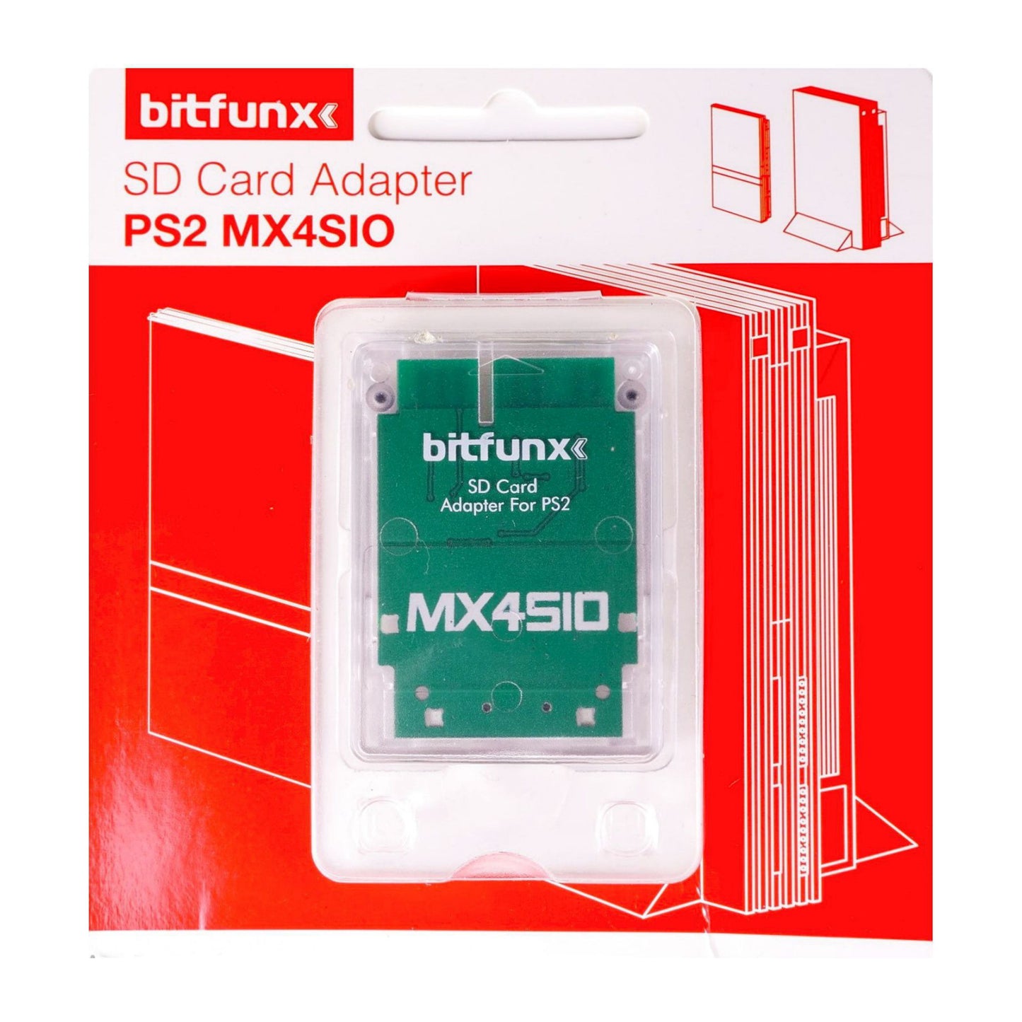 PlayStation 2: Memory Card SD Adapter (WHITE TRANSPARENT)