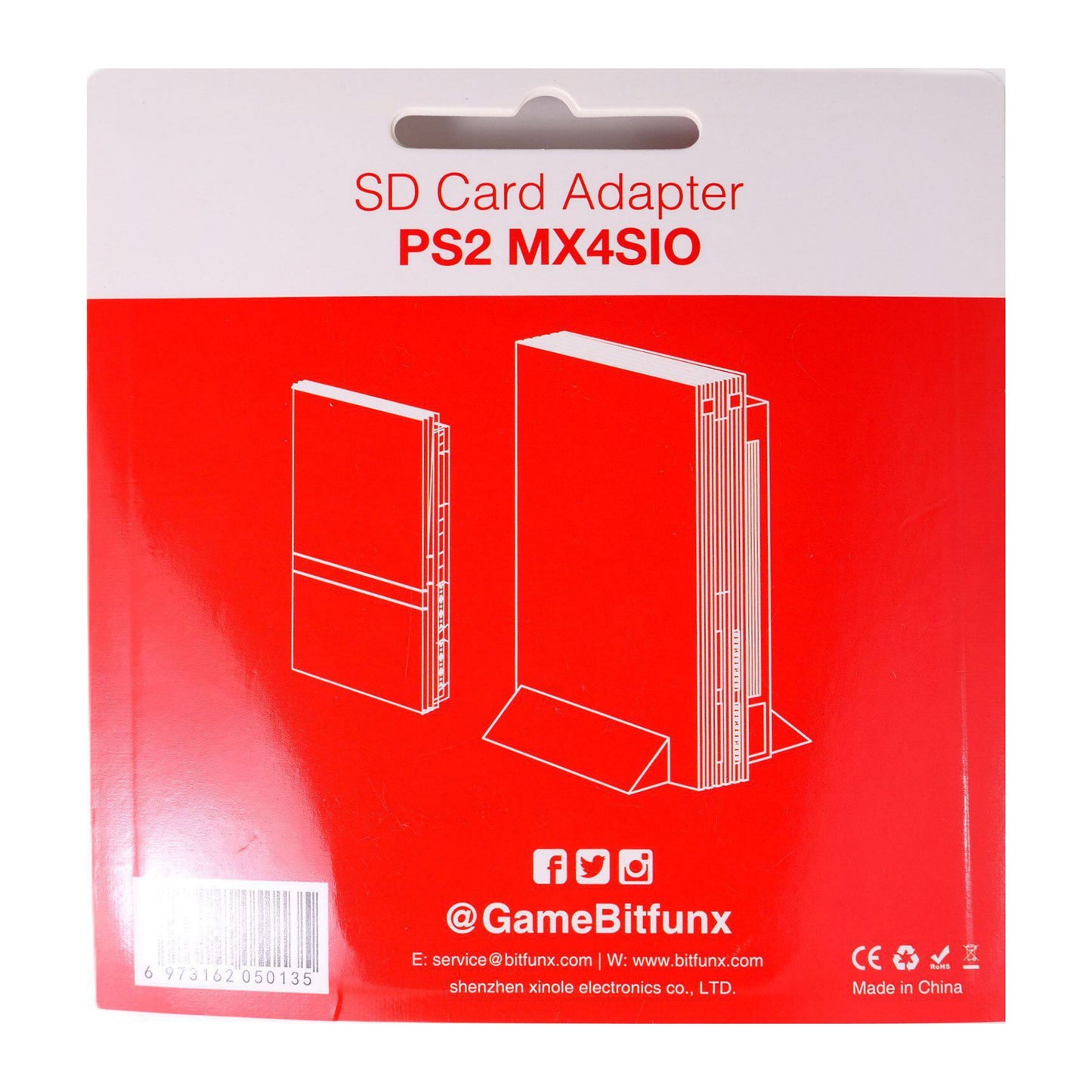 PlayStation 2: Memory Card SD Adapter (WHITE TRANSPARENT)