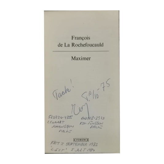 François De La Rochefoucaulds: Maximer Guld Korn