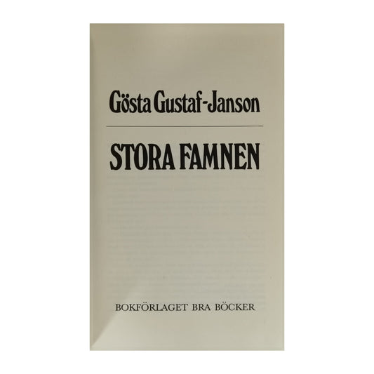Gösta Gustaf-Janson: Stora Famnen