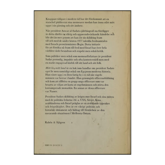 Anwar El-Sadat: Mitt Liv Mitt Land