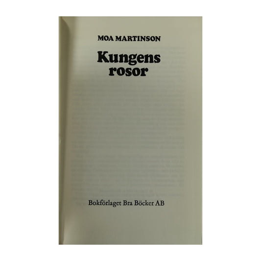Moa Martinson: Kungens Rosor