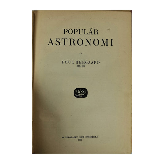Poul Heegaard: Populär Astronomi