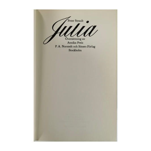 Peter Straub: Julia