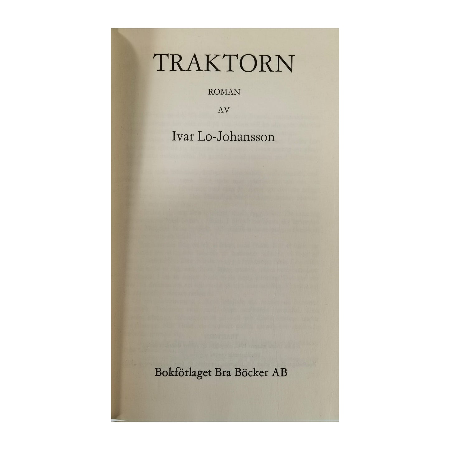Ivar Lo-Johansson: Traktorn