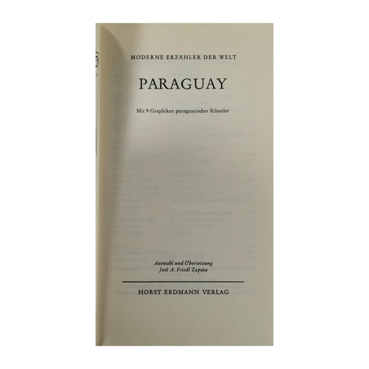 Moderne Erzähler Der Welt: Paraguay