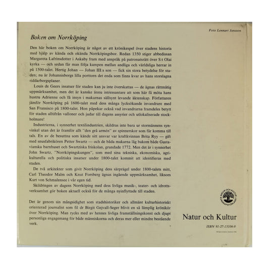 Birgit Gejvall-Seger: Boken Om Norrköping