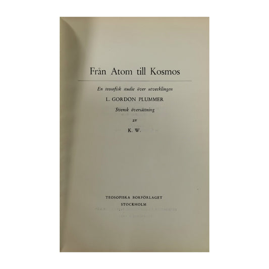 L. Gordon Plummer: Från Atom Till Kosmos
