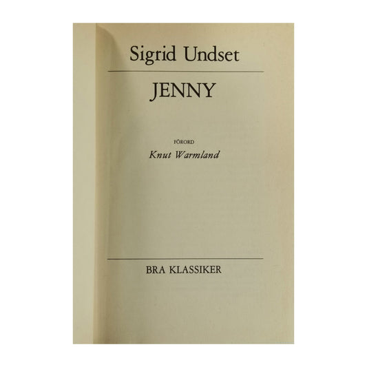 Sigrid Undset: Jenny