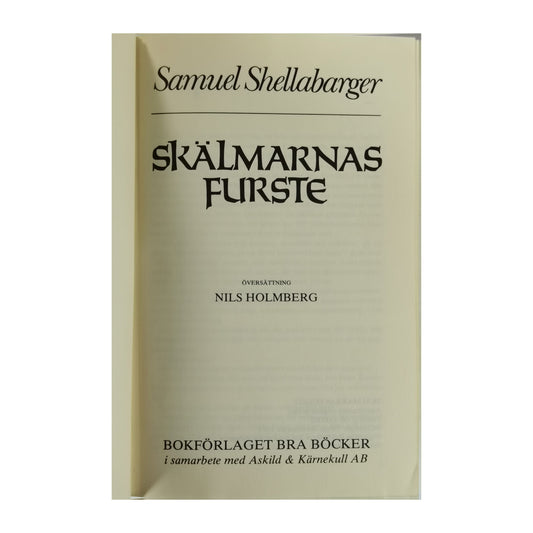 Samuel Shellabarger: Skälmarnas Furste