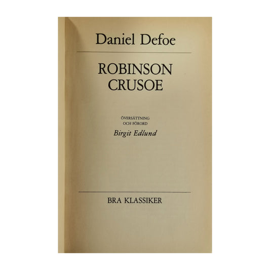 Daniel Defoe: Robinson Crusoe