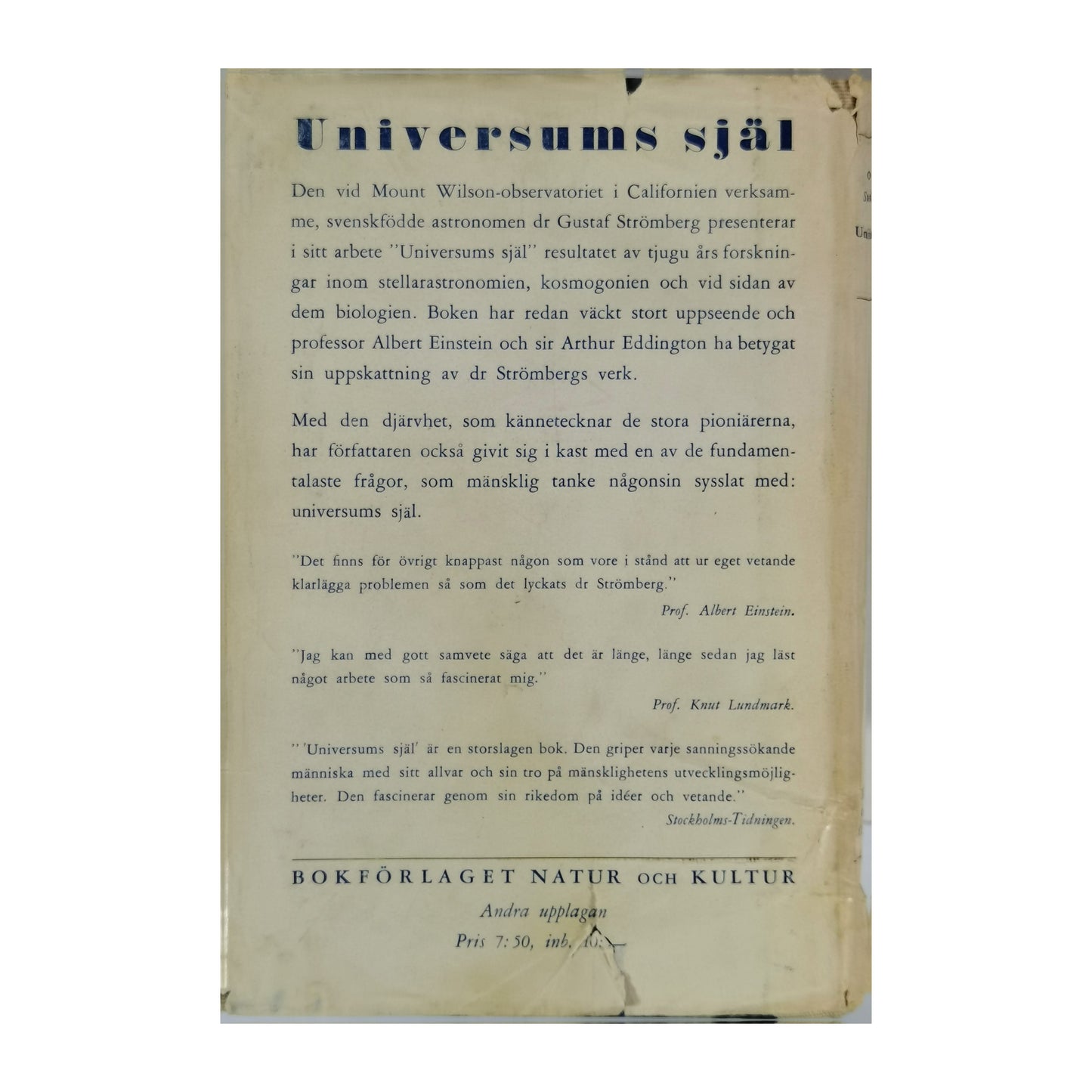 Gustaf Strömberg: Universums Själ