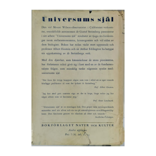 Gustaf Strömberg: Universums Själ