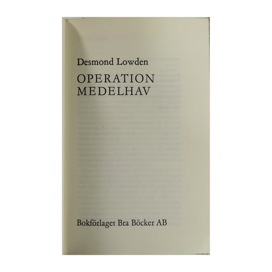 Desmond Lowden: Operation Medelhav
