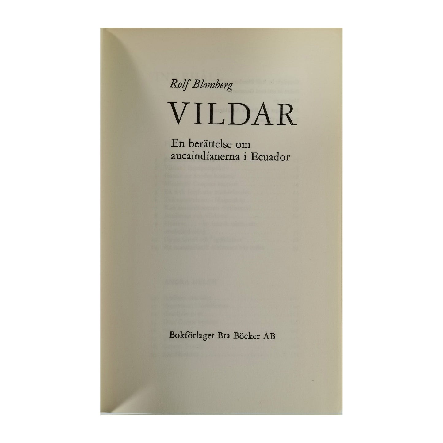 Rolf Blomberg: Vildar