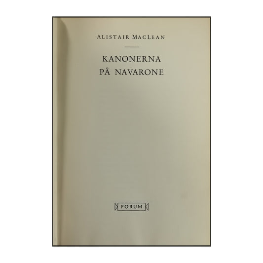 Alistair Maclean: Kanonerna På Navarone