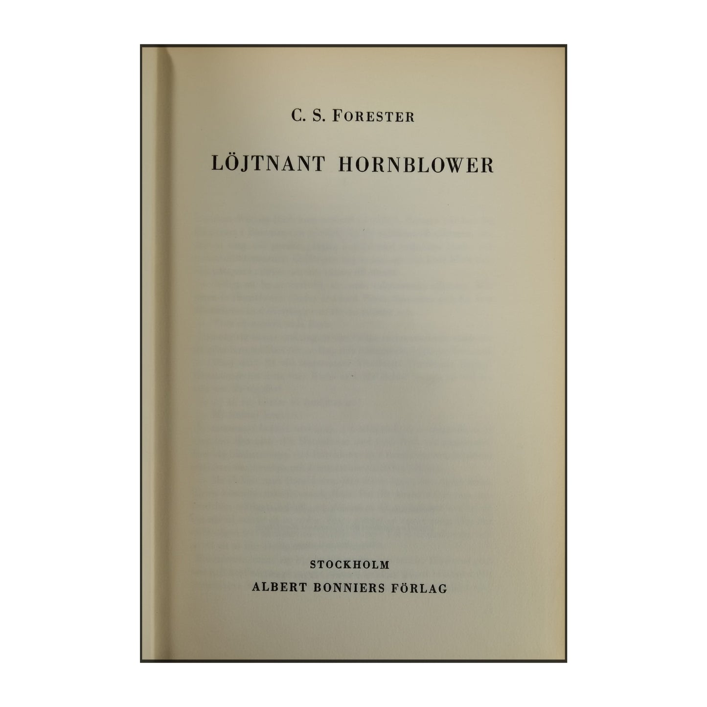 C. S. Forester: Löjtnant Hornblower