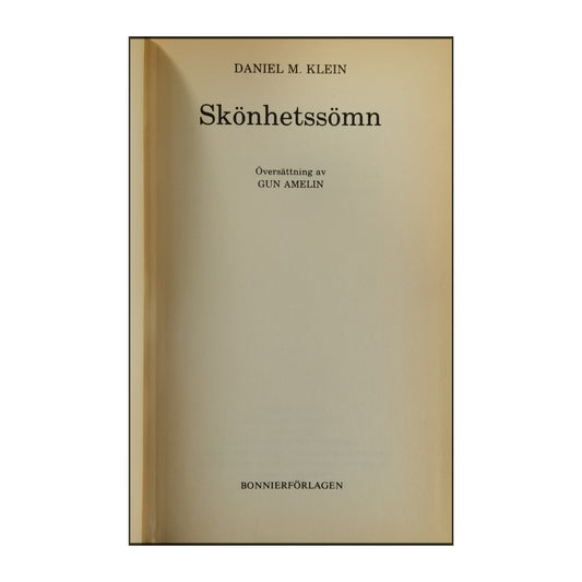 Daniel M. Klein: Skönhetssömn