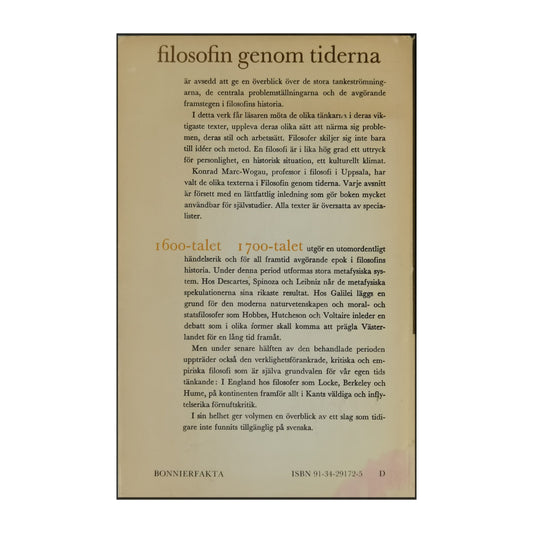 Filosofin Genom Tiderna 1600-Talet 1700-Talet