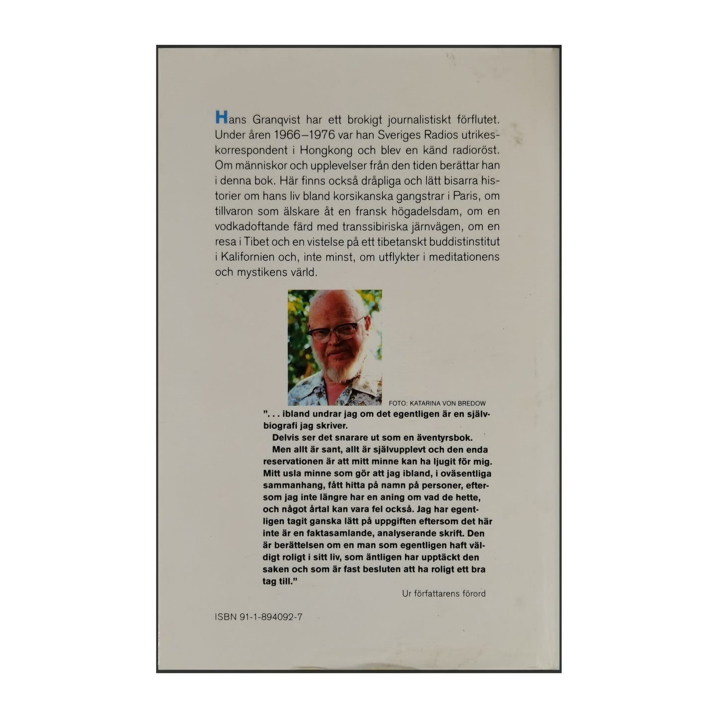 Hans Granqvist: Om Bovar Kineser Och Tibetanska Lamor