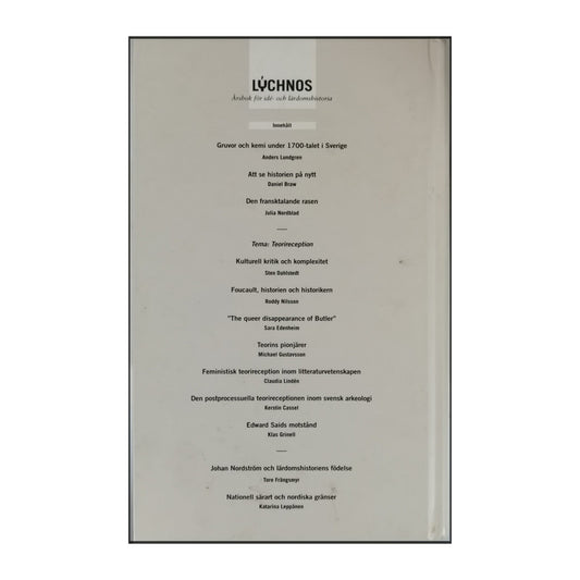 Lýchnos: Årsbok För Idé- Och Lärdomshistoria 2008