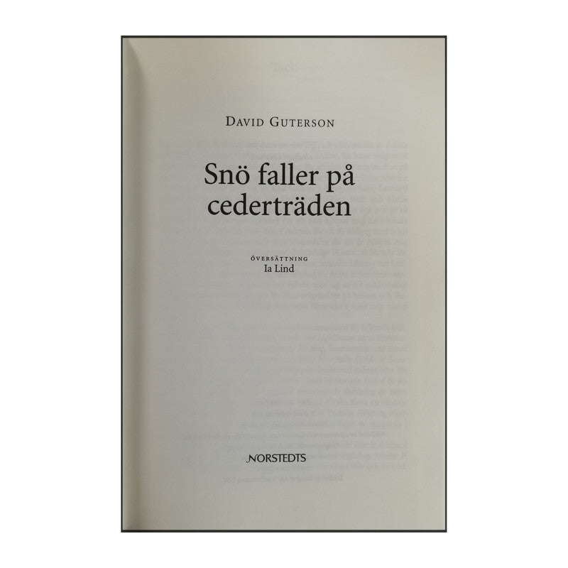David Guterson: Snö Faller På Cederträden