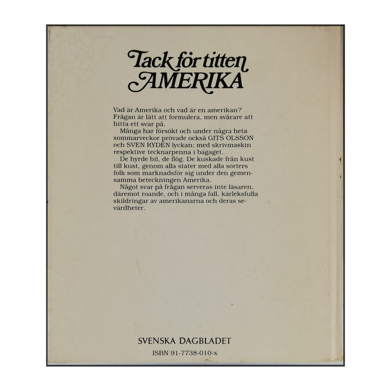 Gits Olsson & Sven Rydén: Tack För Titten Amerika